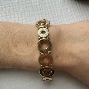NWT Elegant Gold Circular Textured Bracelet from Macys